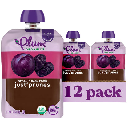 Plum Organics Stage 1 Organic Baby Food Pouch - Just Mangos, 12 Pack