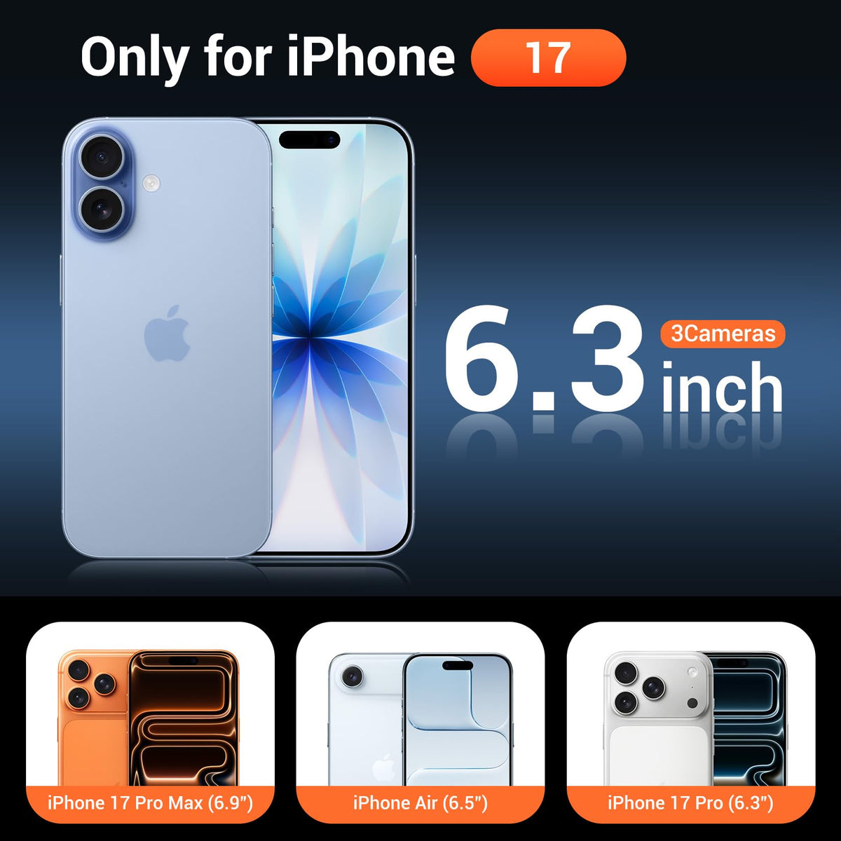 Temdan for iPhone AIR Case with Screen Protector Beige
