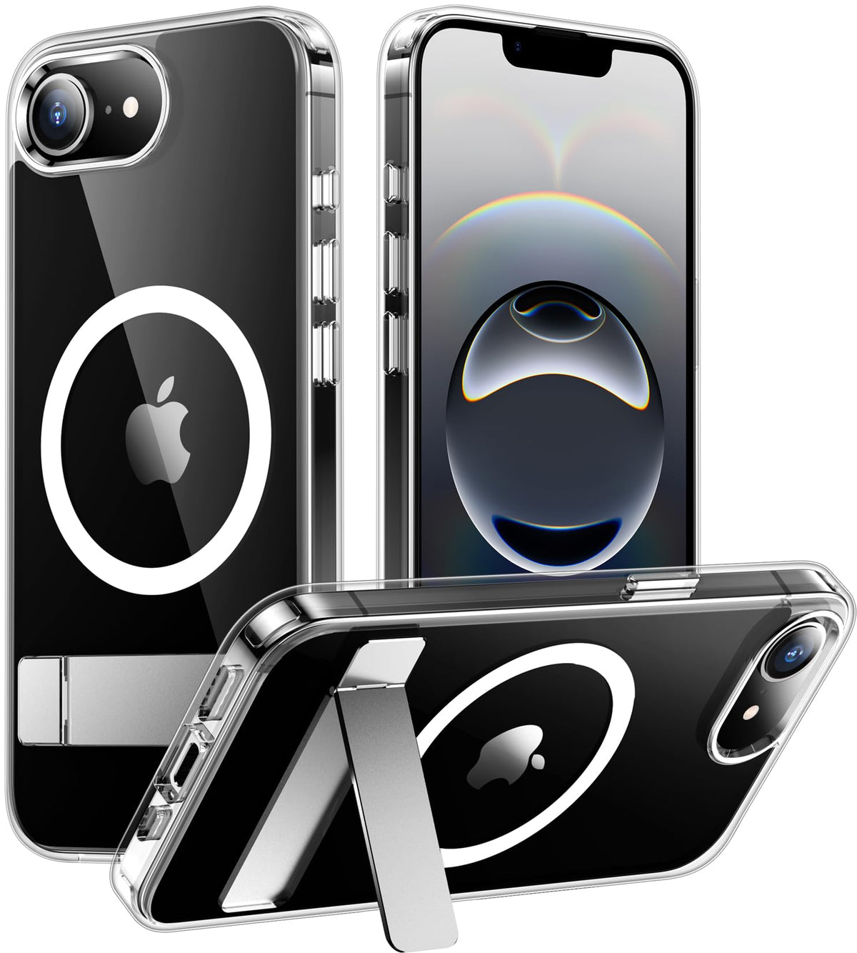 Temdan Magnetic Compatible with iPhone 16 Pro Max Case, [Built-in Invisible Kickstand][Compatible with MagSafe] [Military Grade Shockproof] Slim Translucent Matte Phone Case for iPhone 16 Pro Max 6.9"
