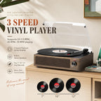 Seasonlife® Record Player for Vinyl Turntable with Speakers,Pale Purple
