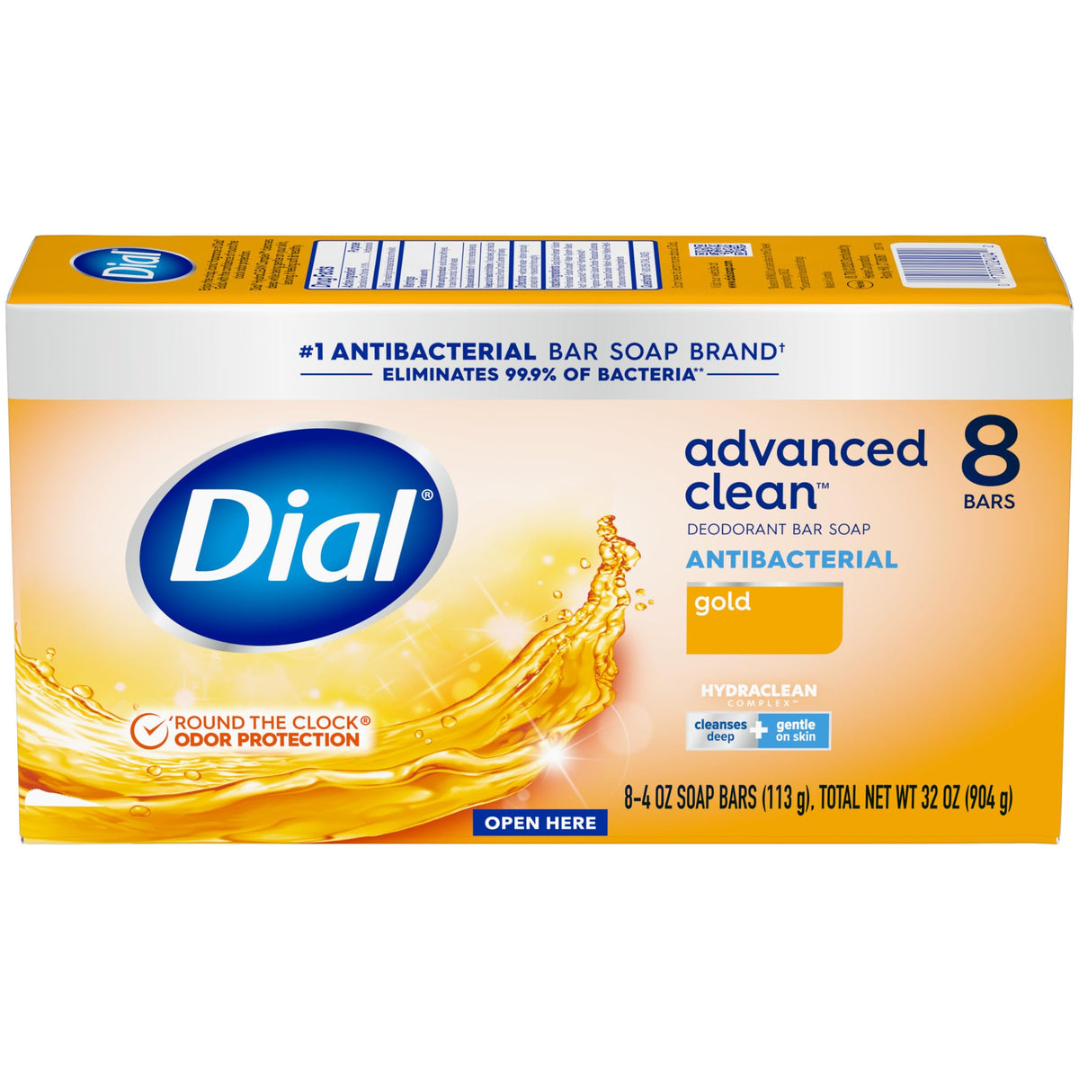 Dial Antibacterial Bar Soap, Calm & Soothe Lavender & Jasmine Deodorant Bar, 4oz (8 Bars) (Pack of 4)