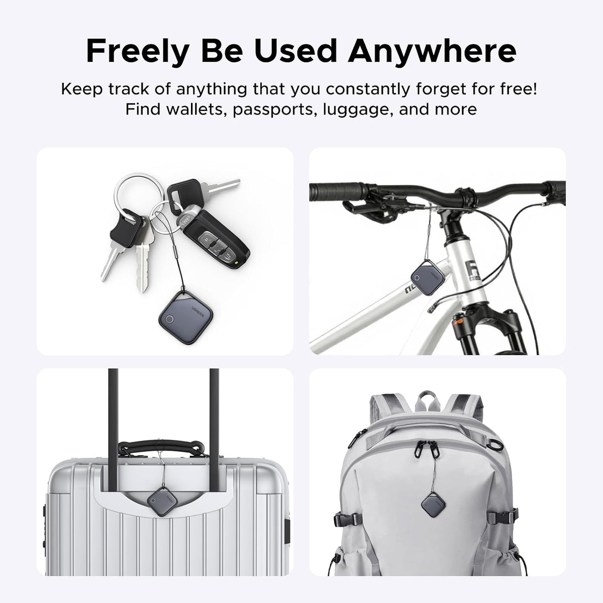 UGREEN FineTrack Air Tracker Tags (iOS Only) 4 Pack Key Finder