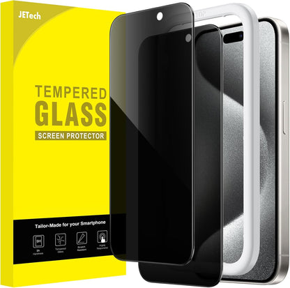 JETech Privacy Screen Protector for iPhone 16 Pro Max, 2-Pack