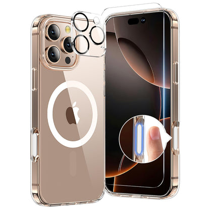 toushion 3 in 1 for iPhone 15 Plus Case Transparent