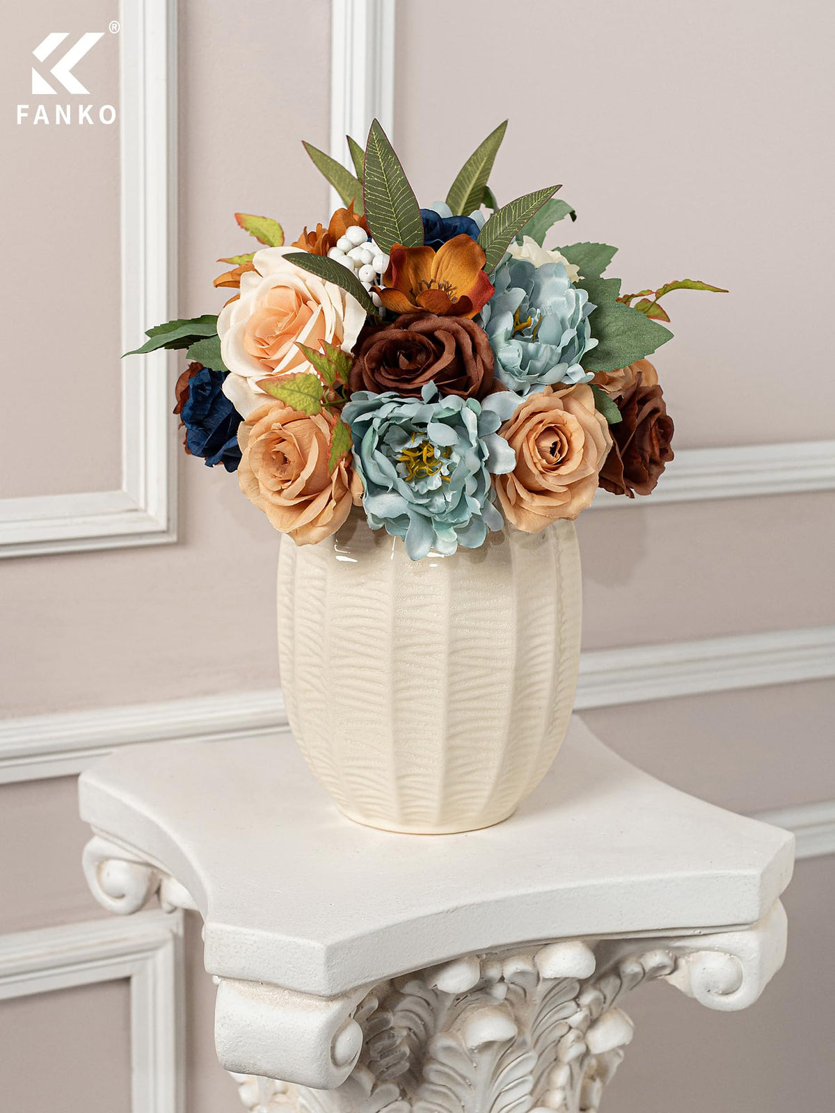 Fall Artificial Flowers DIY Bouquet Combo Faux Rose for Home Decor