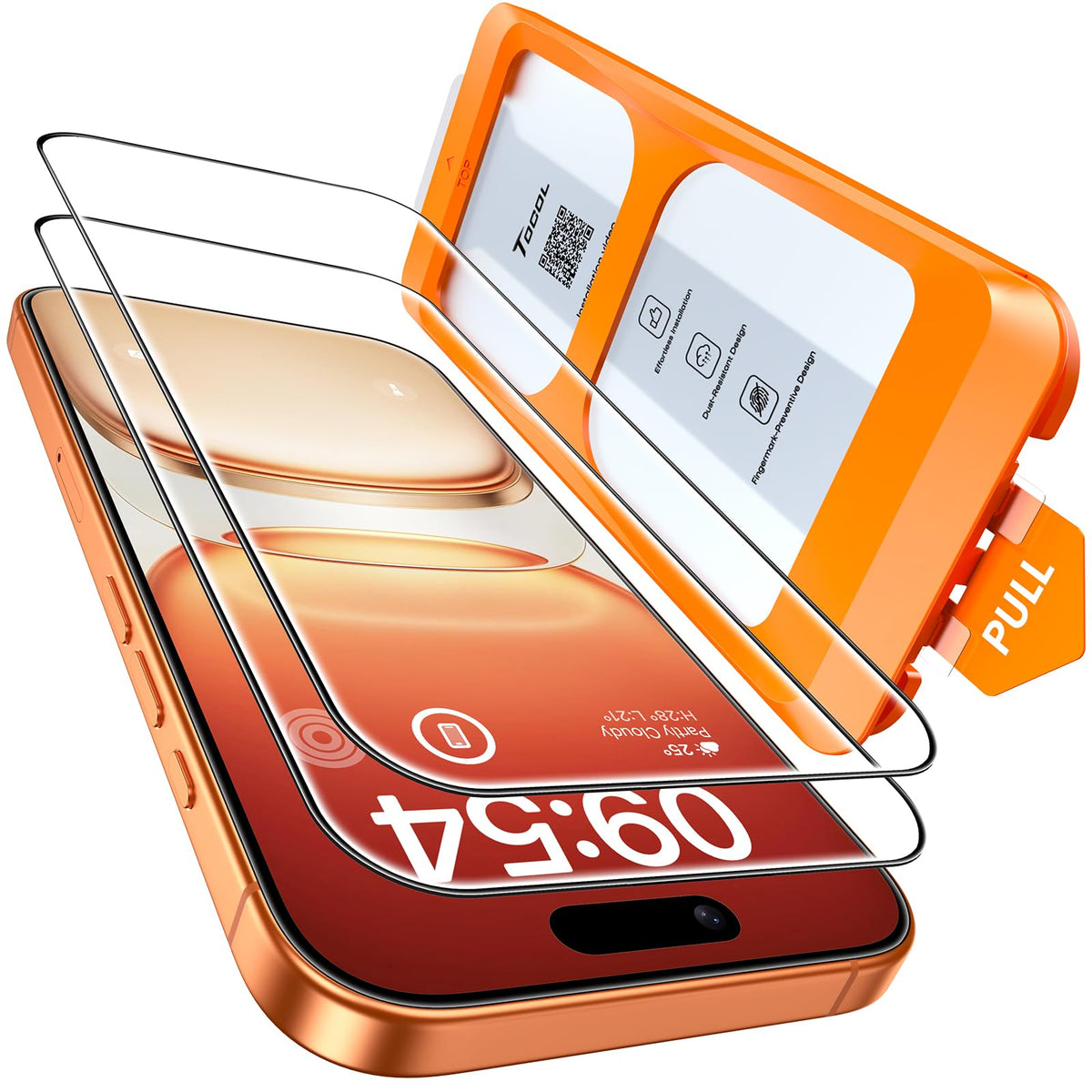 TOCOL for iPhone 17 Screen Protector, Easy Installation