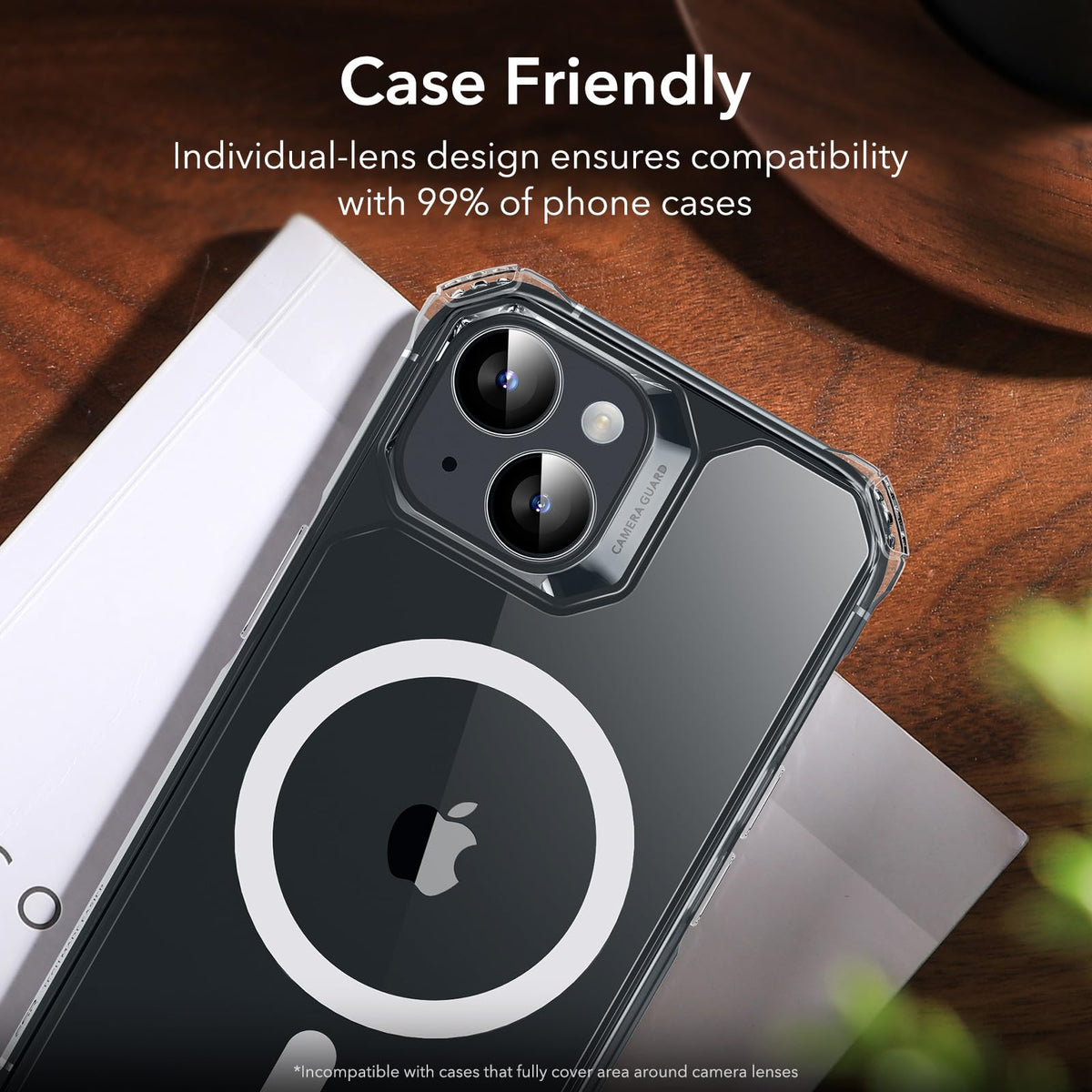 ESR for iPhone 17 Pro Max/17 Pro Camera Lens Protector, 1 Pack, Black