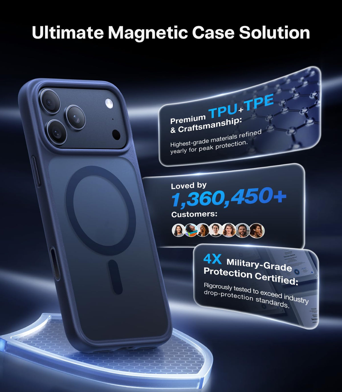 TORRAS Stronger Magnetic & Shockproof for iPhone 18 Pro Max Case Burgundy