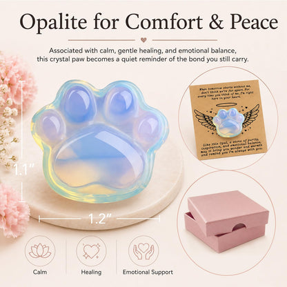 Dog Memorial Gifts for Loss of Dog, Rose Quartz Paw & Memorial Bracelet