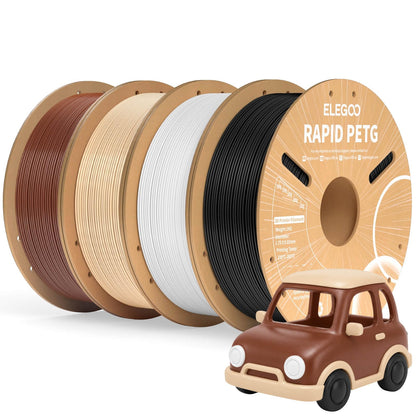 ELEGOO Rapid PETG 3D Printer Filament 1.75mm Black 1KG
