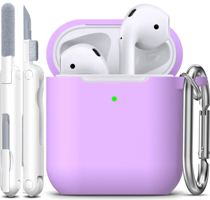 R-fun for AirPods 2nd/1st Case Silicone Cover, Banana Violet