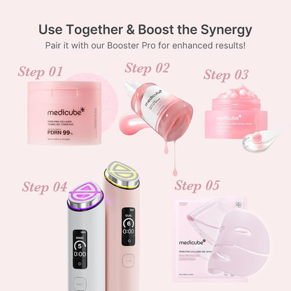 medicube PDRN Pink Peptide Serum with Salmon DNA, Firmer, Even-Looking Skin