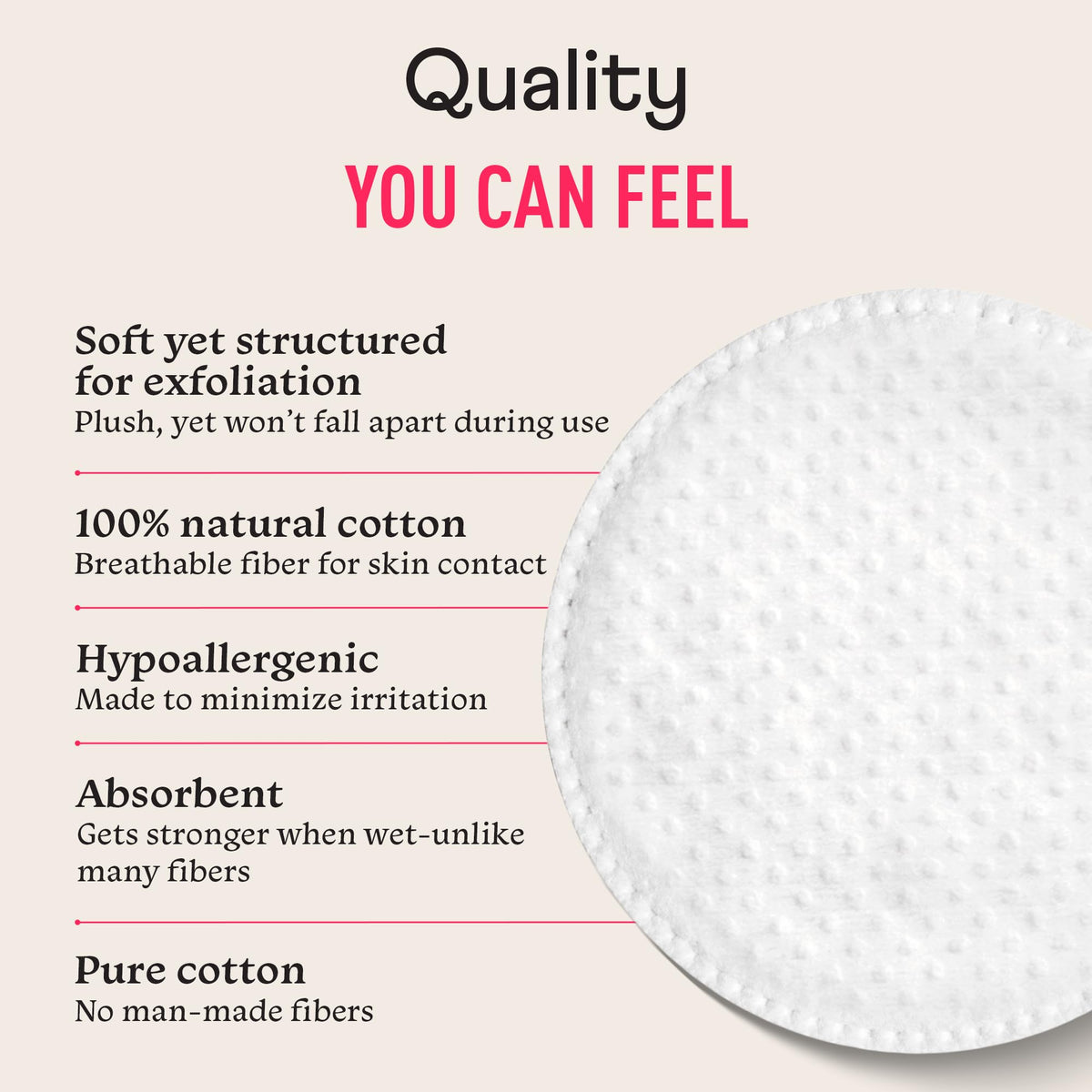 Swisspers Premium Cotton Rounds, Dual-Sided, 100 Count (Pack of 6)
