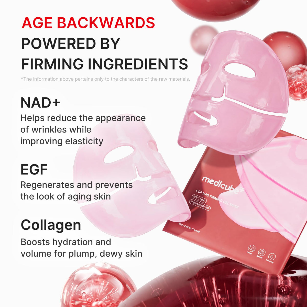medicube Jelly Gel Mask with Salmon DNA PDRN Pink Collagen, Plump & Hydrate