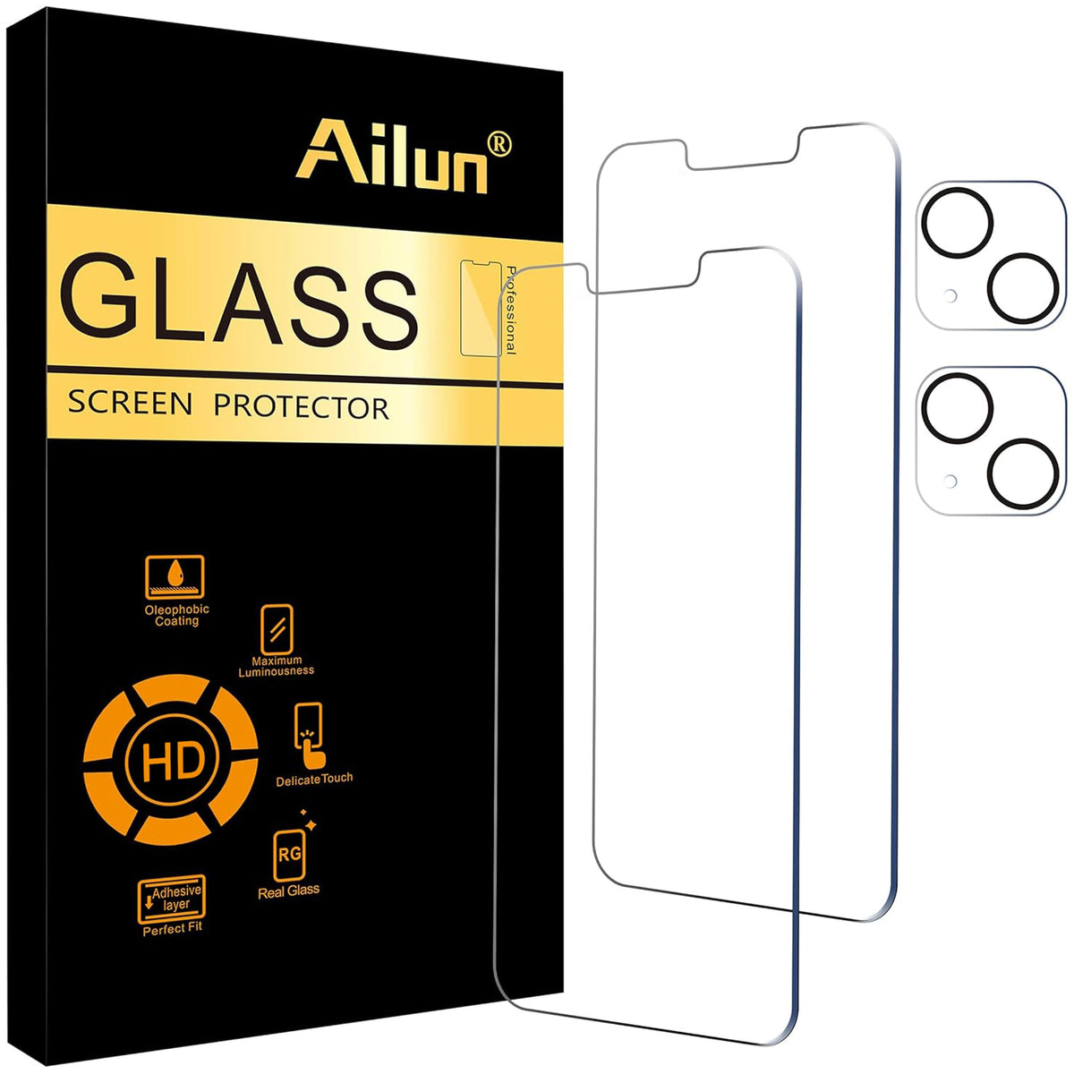 Ailun Screen Protector + Camera Lens Protector for iPhone 16 Pro Max