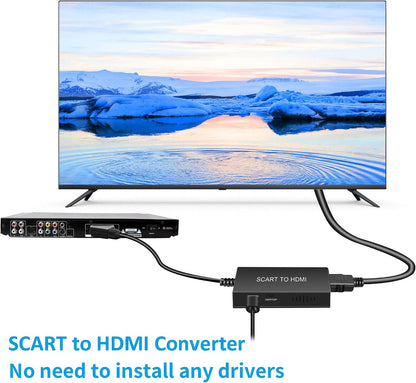 uhddadi Scart to HDMI Converter with HDMI Cable,Scart HDMI Adapter
