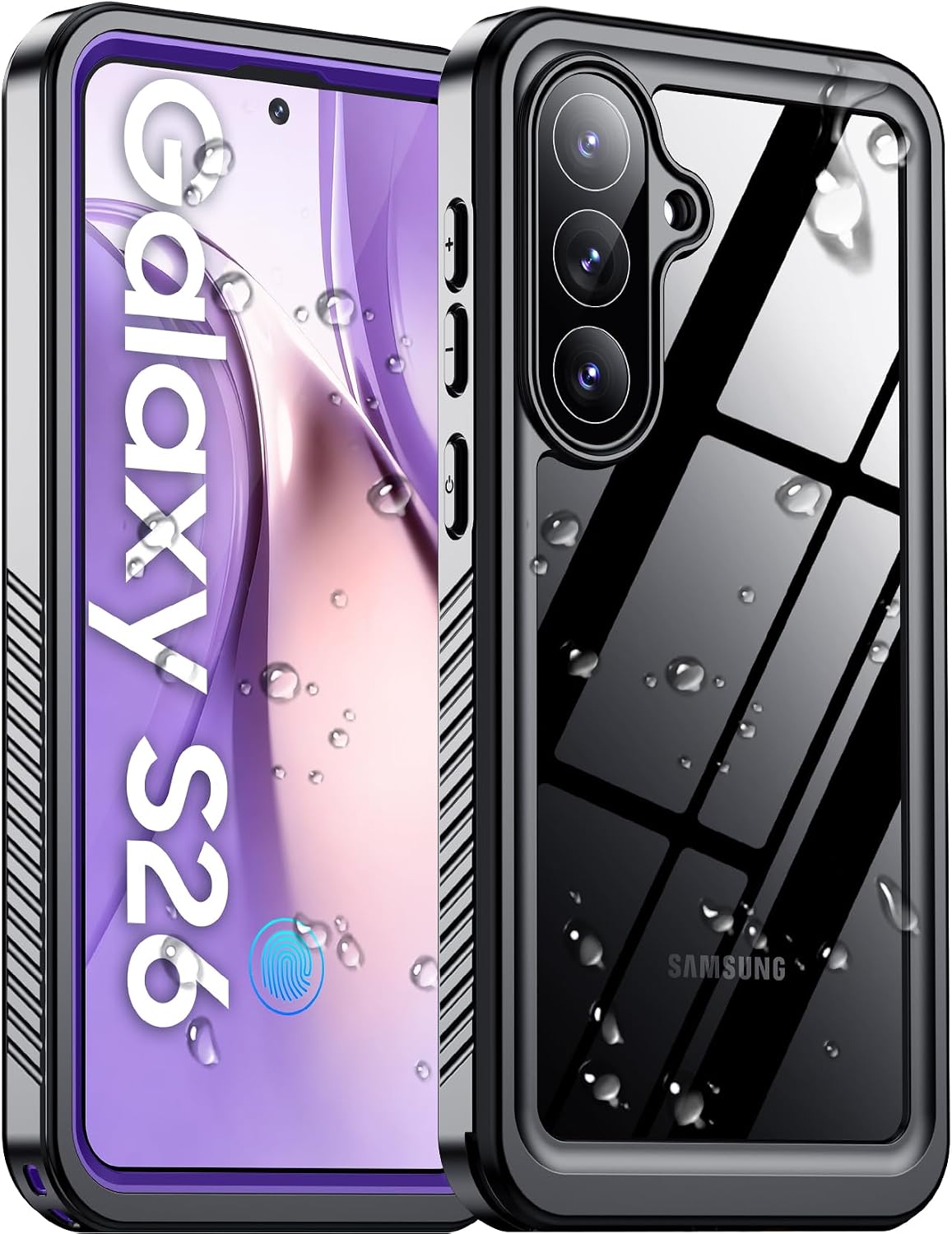 Temdan Compatible with iPhone 17 Pro Case,Waterproof Built-in Screen & Camera Protector IP68 Underwater Full Body 17FT Military Dropproof Shockproof Phone Case 6.3"-Blue/Clear