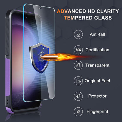 for Samsung Galaxy S24 FE Case, Full Body Heavy Duty Cover, Black Matte