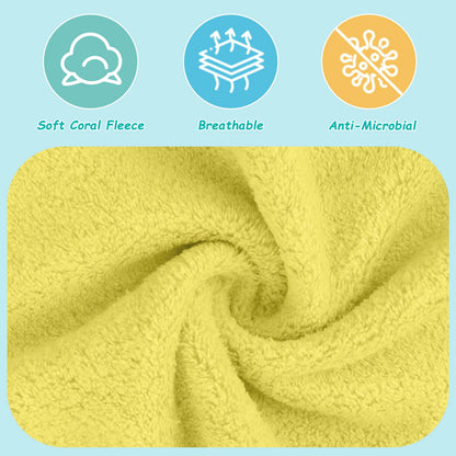 HOMEXCEL Baby Washcloths 24 Pack Microfiber Coral Fleece Soft Wash Cloths