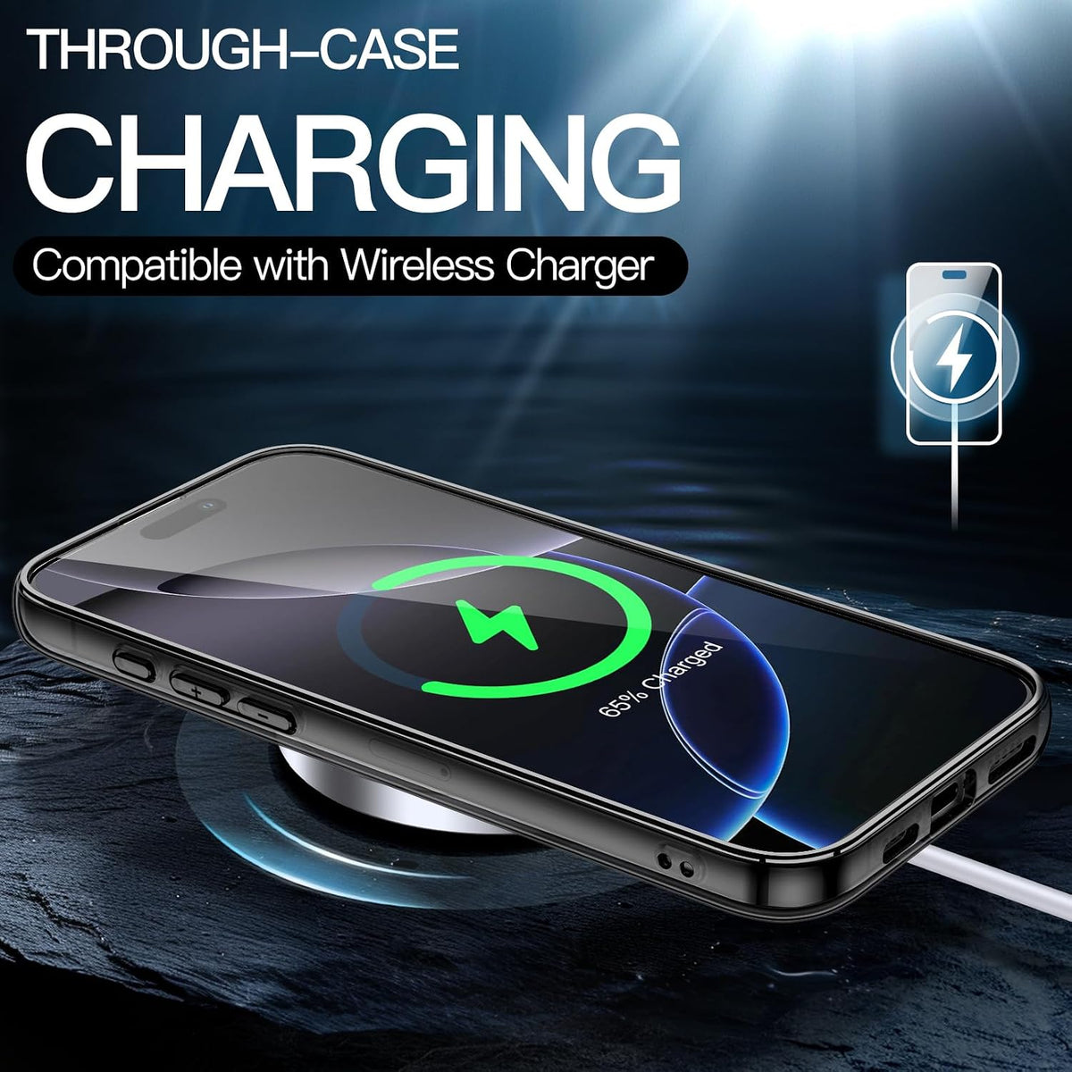 JETech Case for iPhone 16, Anti-Yellowing, Clear