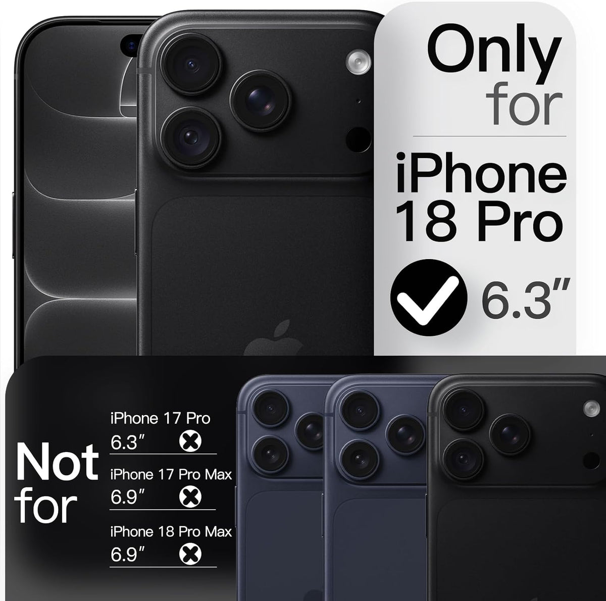 JETech Magnetic Slim Case for iPhone 18 Pro, Dark Cherry