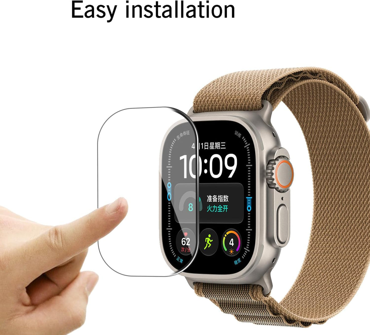 Ailun 3 Pack Screen Protector for Apple Watch Ultra 4/3/2/Ultra [Clear]