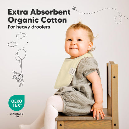 KeaBabies 8-Pack Organic Baby Bibs for Drooling and Teething (Sweet Charm)