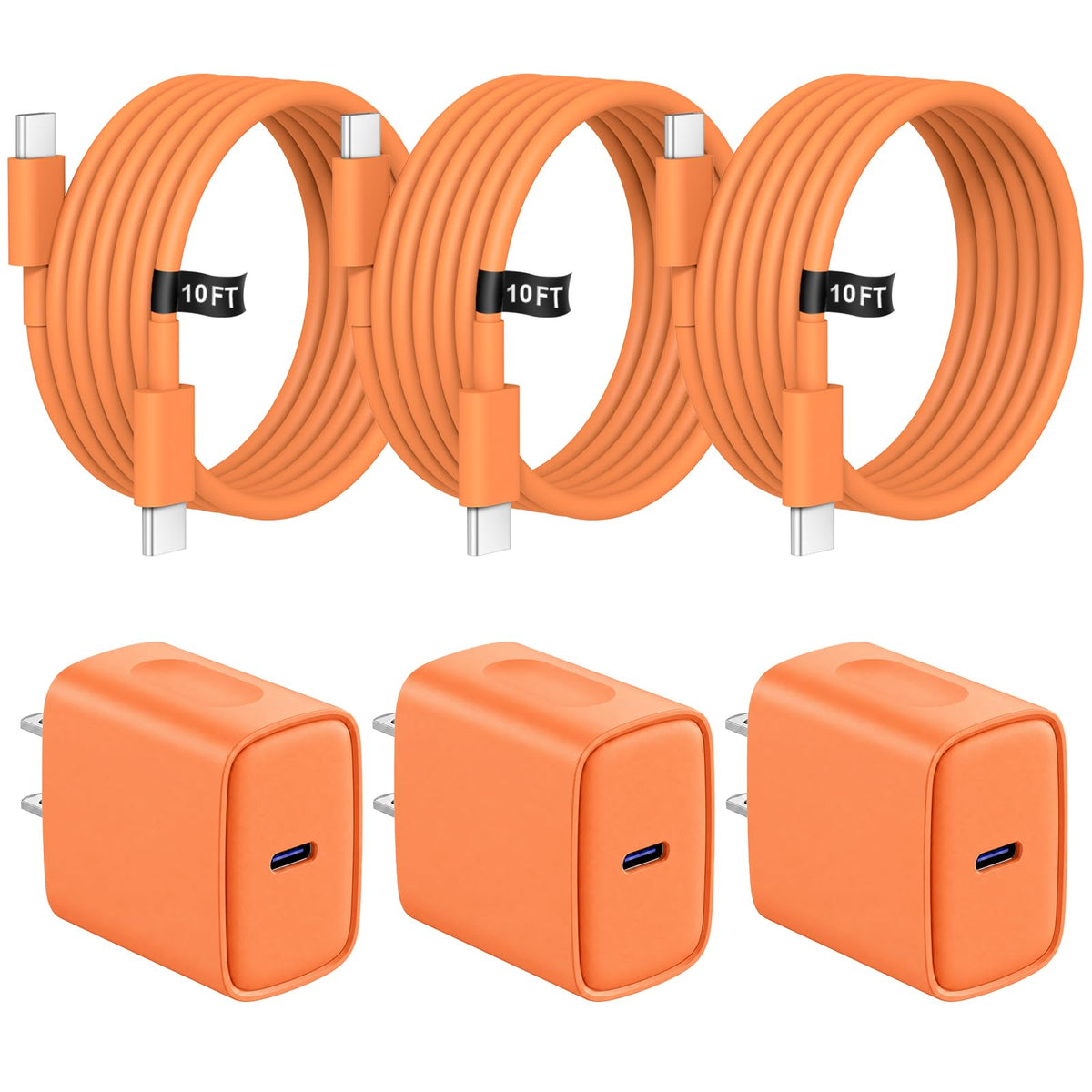 iPhone 18 17 16 15 Charger Fast Charging 3 Pack USB C Charger Block