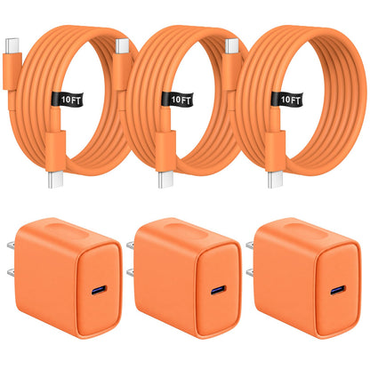 iPhone 18 17 16 15 Charger Fast Charging 3 Pack USB C Charger Block