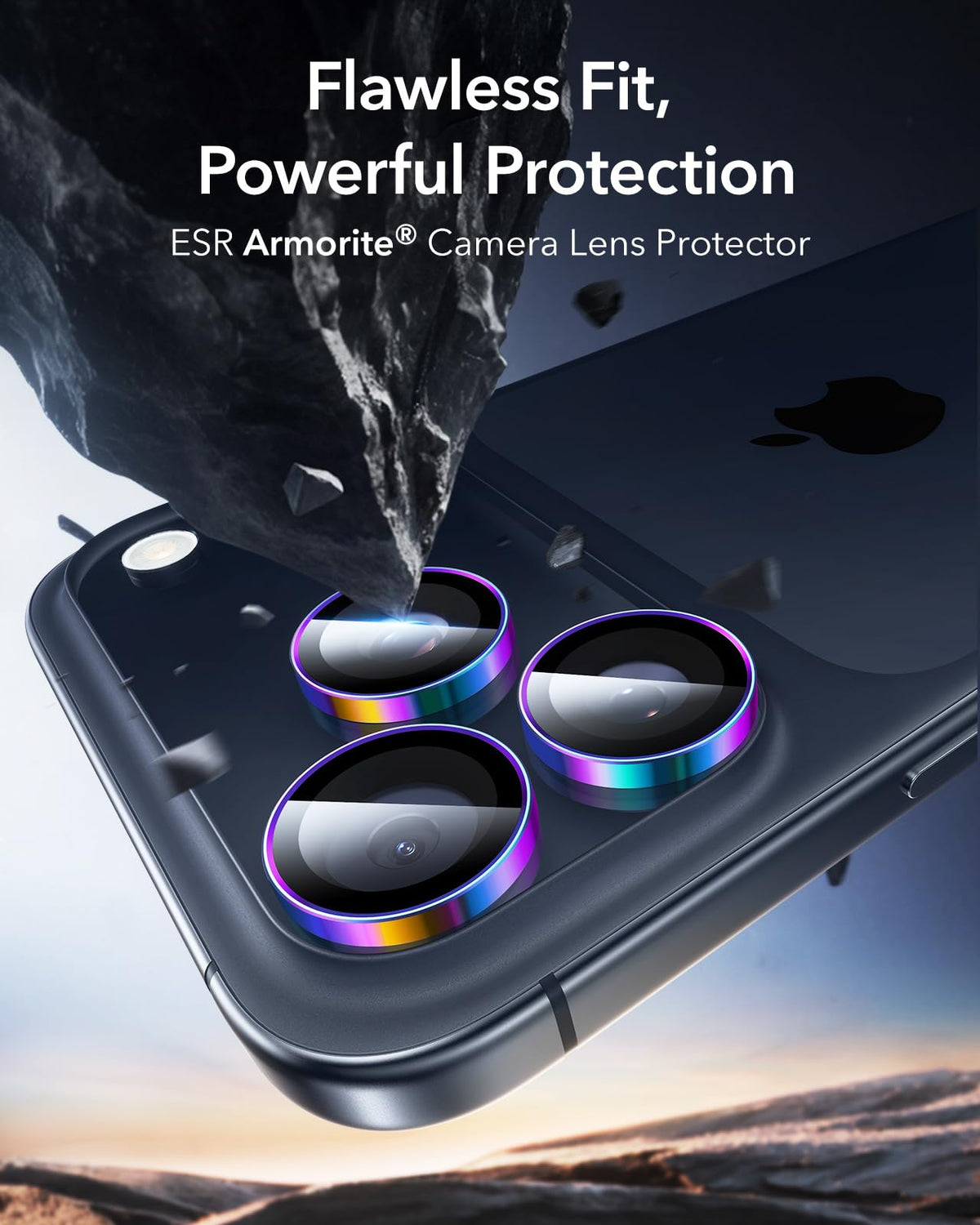 ESR for iPhone 17 Pro Max/17 Pro Camera Lens Protector, 1 Pack, Black