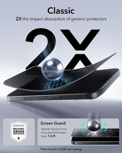 ESR 3 Pack for iPhone 17 Pro Max Privacy Screen Protector, Classic