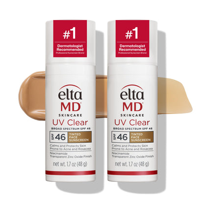EltaMD UV Clear Face Sunscreen with Zinc Oxide, Oil-Free, SPF 46 and SPF 50