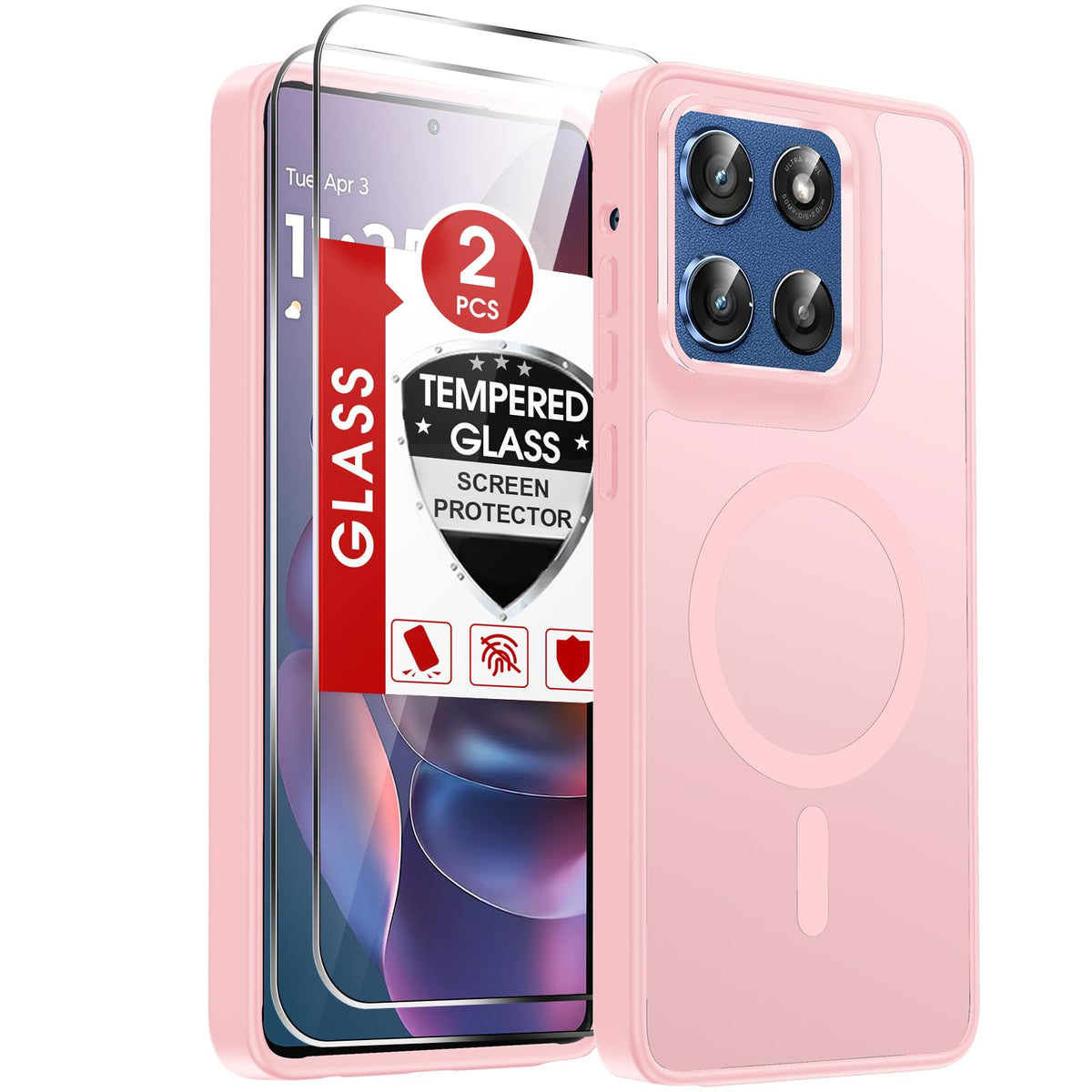 LeYi for Pixel-8A Phone Case: MagSafe Fit & Screen Protector Crystal Clear