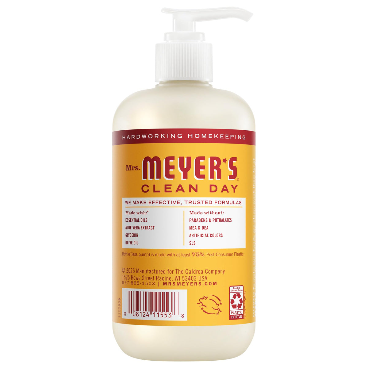 MRS. MEYER'S CLEAN DAY Liquid Hand Soap, Lemon Verbena, 12.5 fl oz, 3 Pack