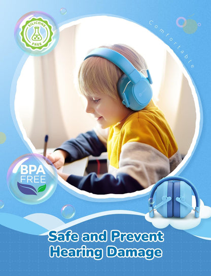 iClever EM01 Ear Defenders Children SNR 29dB for Autism&Concentration Aid