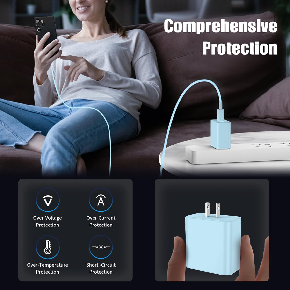 Type C Charger Fast Charging,4Pack 25W Super USB C Fast Charger Block