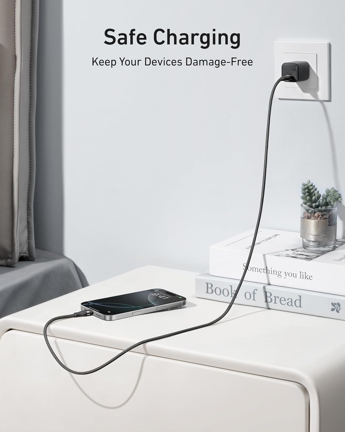 Anker Nano USB C to USB C Cable, 240W Fast Charging Cable (Black, 10ft)