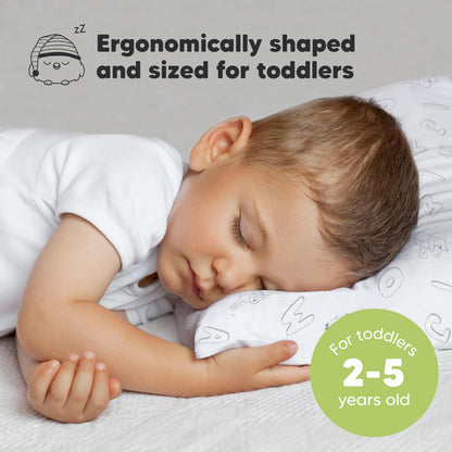 Toddler Pillow with Pillowcase 13x18 My Little Dreamy Pillow(Jolly Rainbow)