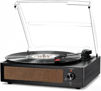 Seasonlife® Record Player for Vinyl Turntable with Speakers,Pale Purple