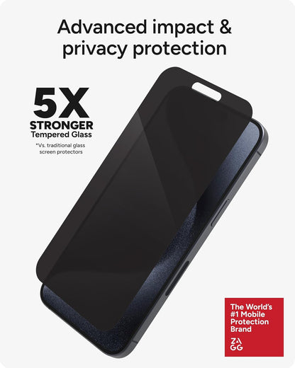 ZAGG Glass Elite Privacy Screen Protector for iPhone 17 Pro Max