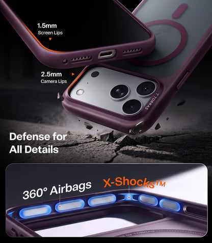 TORRAS Stronger Magnetic & Shockproof for iPhone 18 Pro Max Case Burgundy