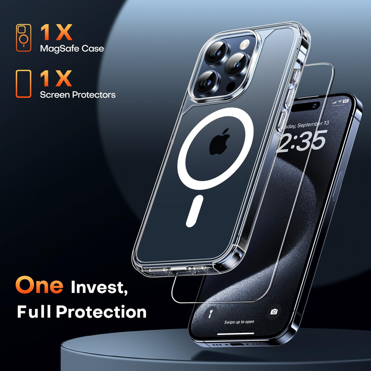 TAURI for iPhone 16 Pro Case, Compatible with MagSafe, Clear