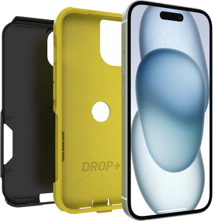 OtterBox iPhone 17e, 16e, 15, 14, & 13 Commuter Series Case - Black, Slim & Tough, Pocket-Friendly, with Port Protection - Thin & Protective iPhone Case, Dual-Layer, Impact Absorbing iPhone Case