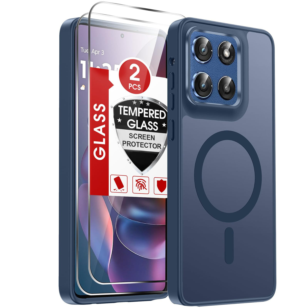 LeYi for Pixel-8A Phone Case: MagSafe Fit & Screen Protector Crystal Clear