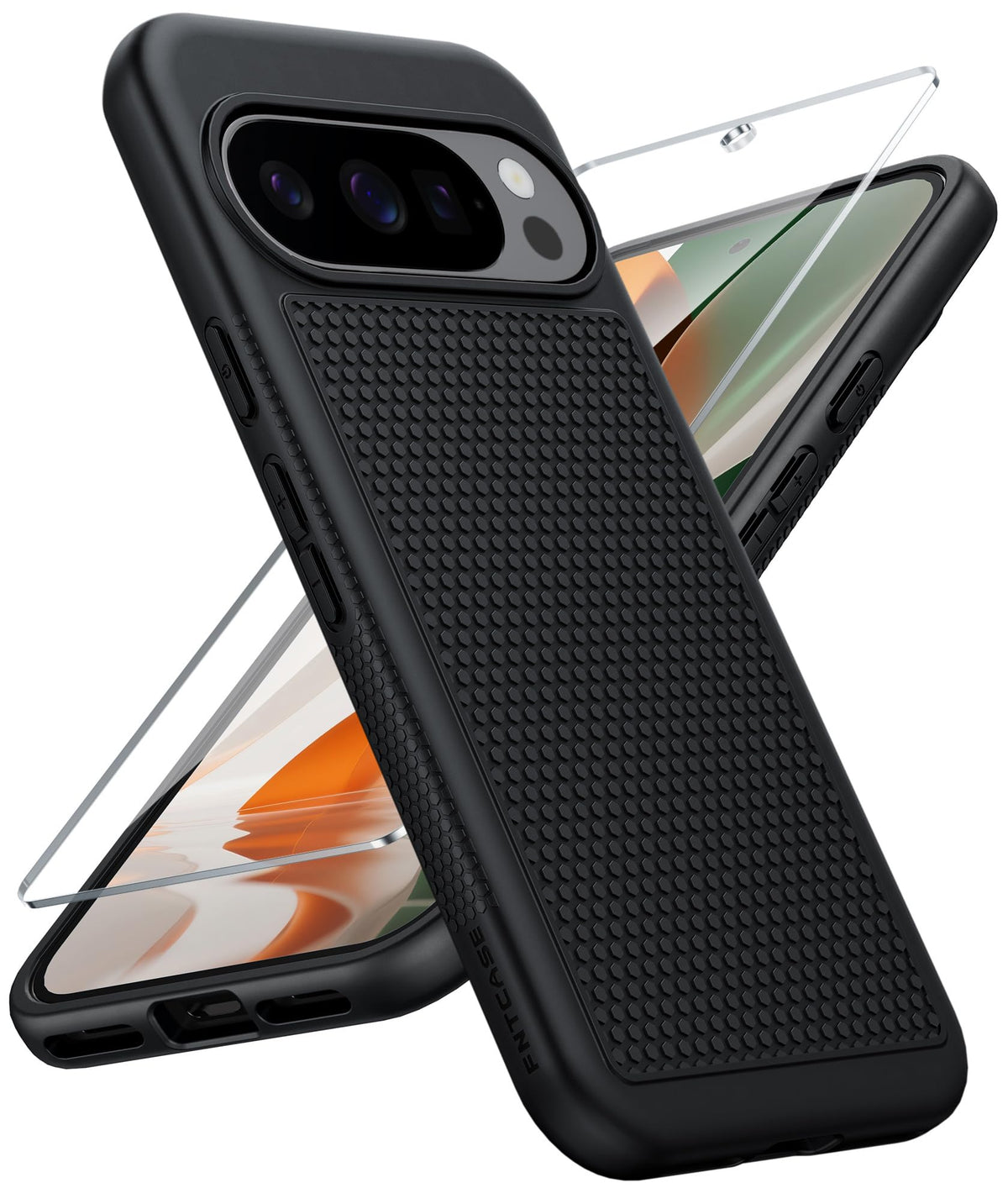FNTCASE for Google Pixel 9a Case: Green Non Slip Textured