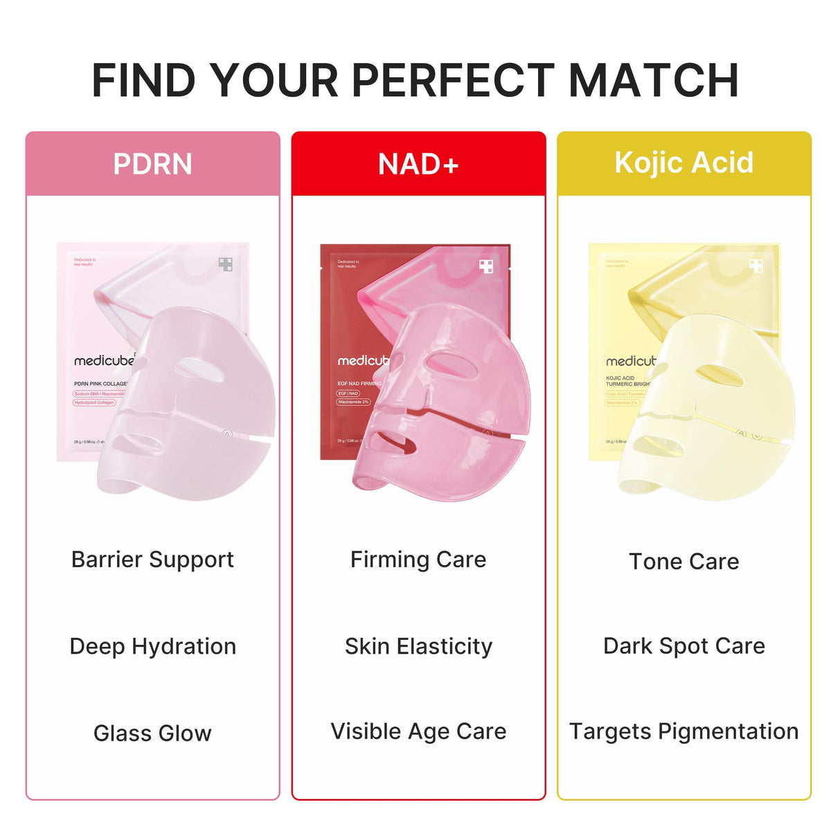 medicube Jelly Gel Mask with Salmon DNA PDRN Pink Collagen, Plump & Hydrate