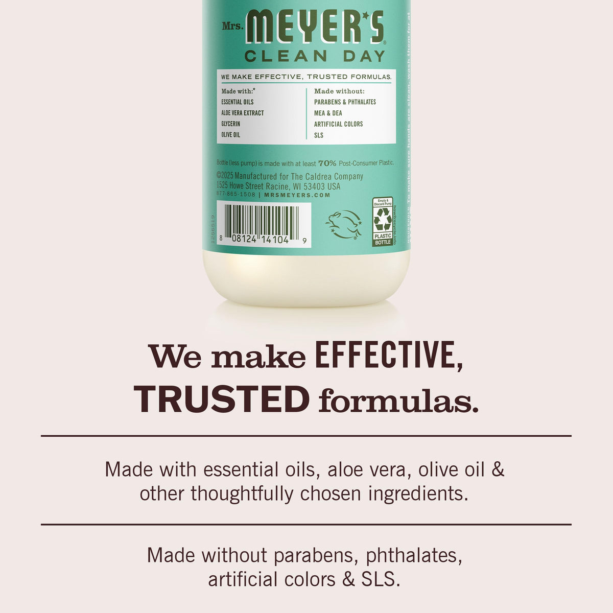 MRS. MEYER'S CLEAN DAY Liquid Hand Soap, Lemon Verbena, 12.5 fl oz, 3 Pack