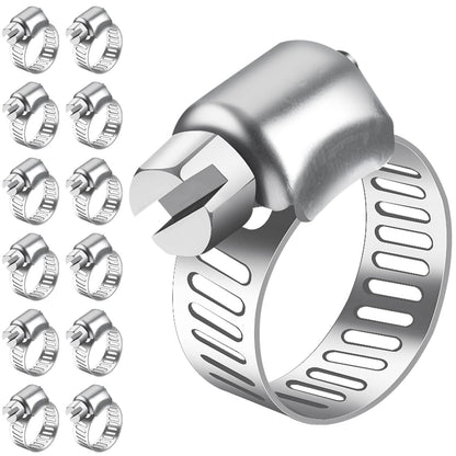 Bolatus Hose Clips 6-51 mm, 22 Pcs Hose Clamp Stainless Steel 304