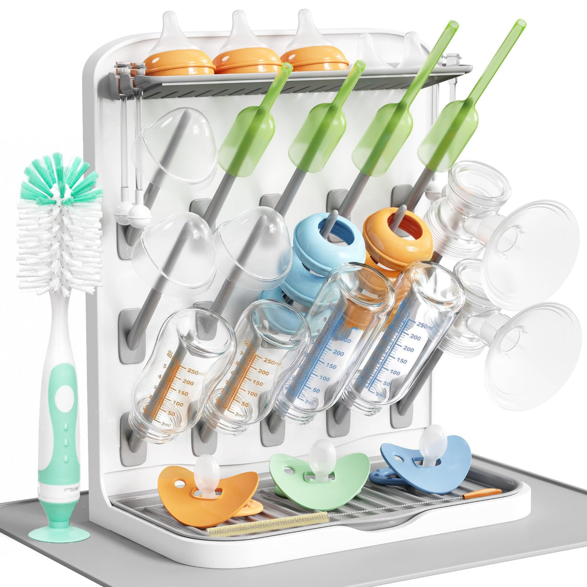 Lifewit 10-Hooks Baby Bottle Drying Rack for Countertop, BPA Free