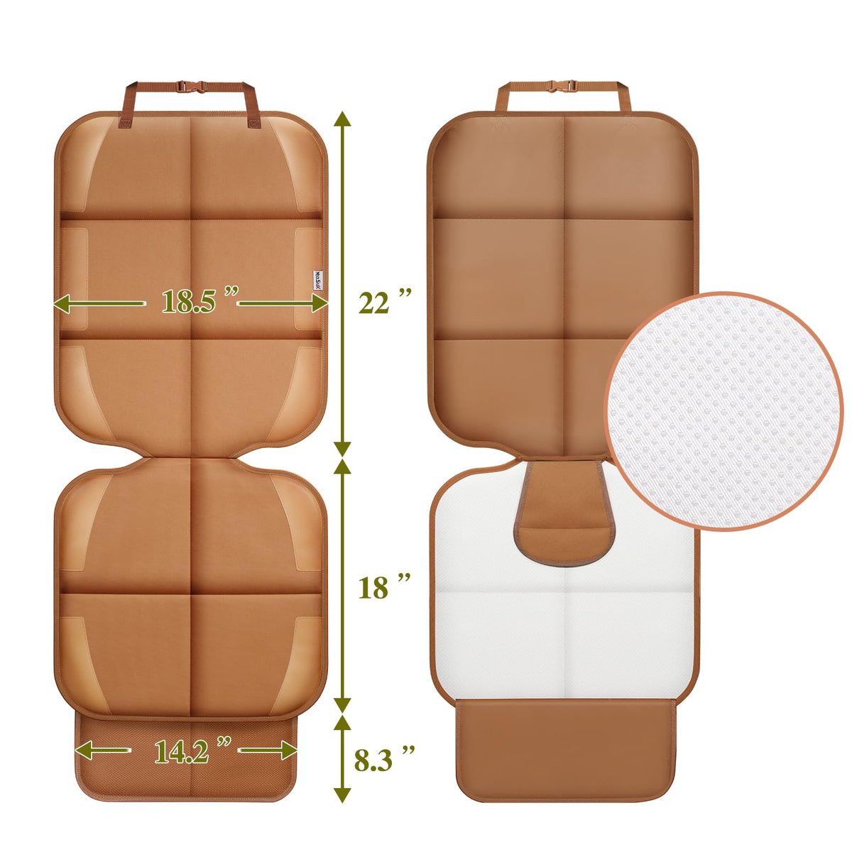 Meolsaek Car Seat Protector for Child Car Seat，Non-Slip Backing No Imprints